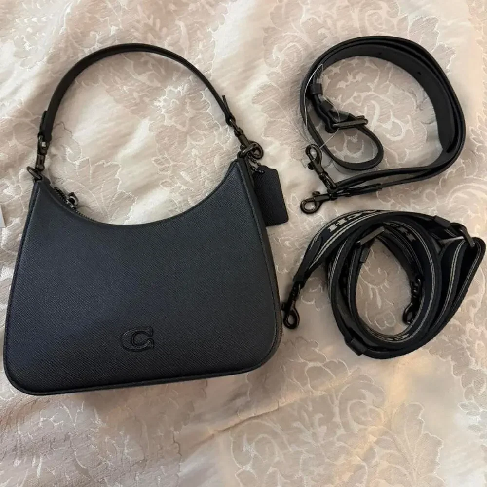 Coach hobo black small crossgrain - Picture 4 of 8